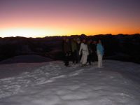 Schneeschuhe Abendstimmung